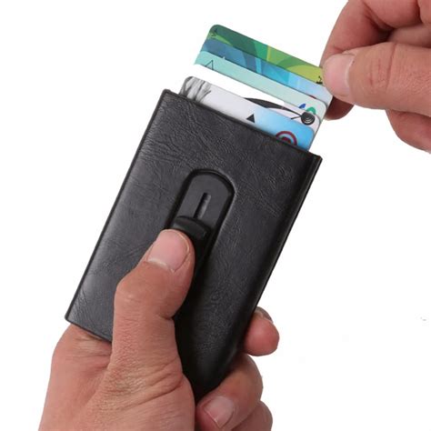 automatic pop up aluminum wallet rfid blocking credit card holder|Amazon.com: Pop Up Credit Card Holder.